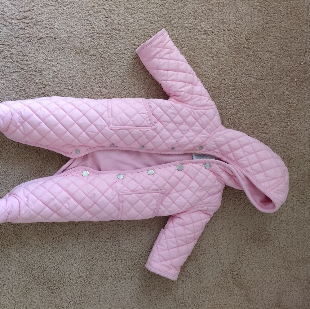 Baby girl pink snowsuits polo Ralph Lauren